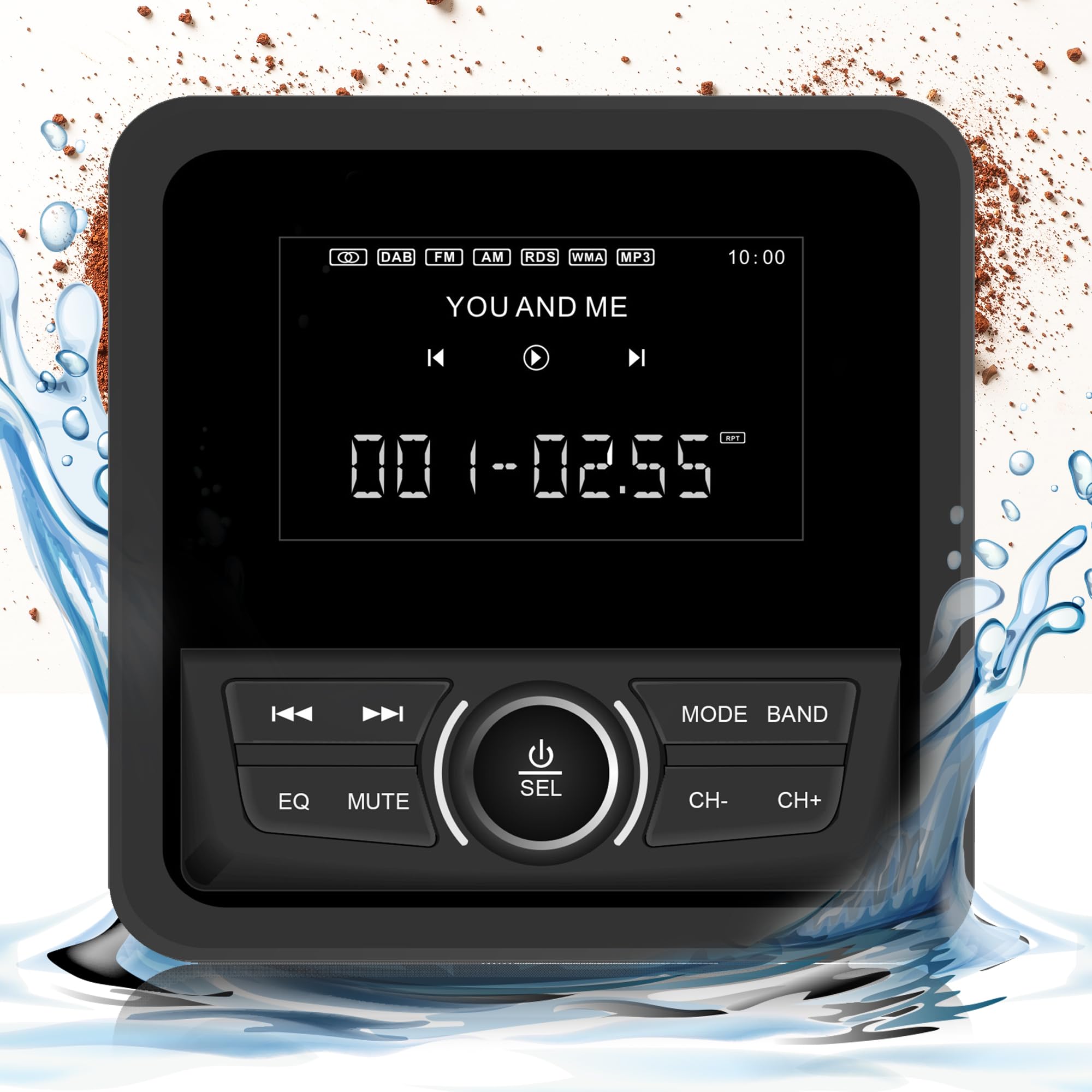Gravity MGR3 Marine Stereo Receiver with 200W, Multi-Mode Playback (USB, SD, AUX, FM), Remote Control, Works with Bluetooth, and Weatherproof Design for Cars, Boats, ATVs, Motorcycles, and RVs. Gravity MGR3 Marine Stereo Receiver with 200W, Multi-Mode Playback (USB, SD, AUX, FM), Remote Control, Works with Bluetooth, and Weatherproof Design for Cars, Boats, ATVs, Motorcycles, and RVs.